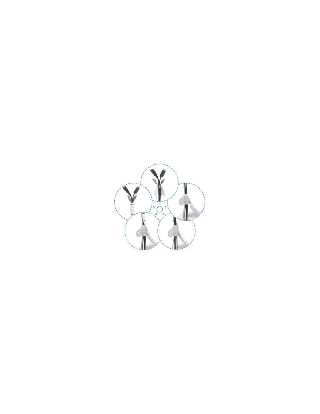 AISENS A151-0917 organizador de cables Universal Pasacables Blanco 1 pieza(s)