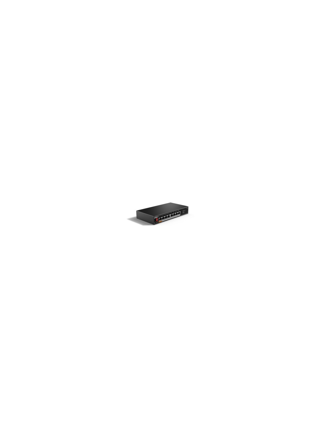 Dahua Technology PoE SF1008LP No administrado L2 Fast Ethernet (10/100) Energía sobre Ethernet (PoE) Negro