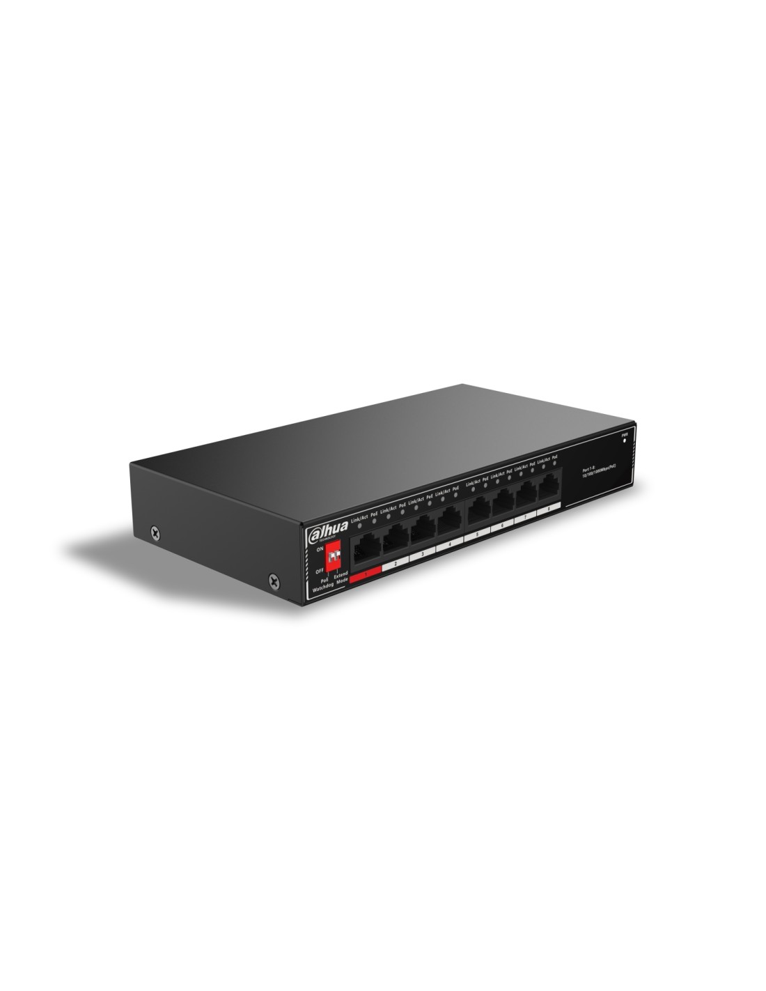 Dahua Technology PoE SG1008P No administrado Gigabit Ethernet (10/100/1000) Energía sobre Ethernet (PoE) Negro