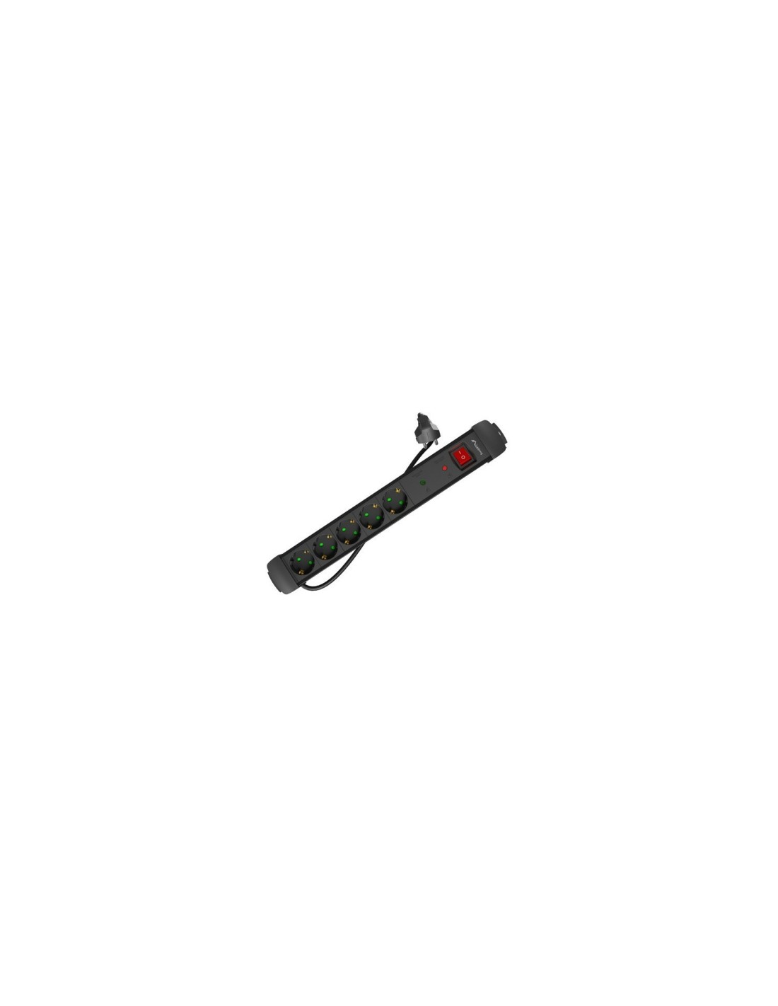 Lanberg SP1-05F-0500-BK base múltiple 5 m 5 salidas AC Interior Negro