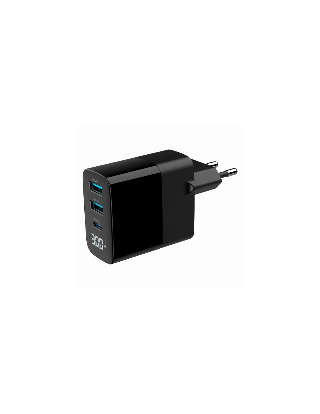Gembird TA-UC-PDQC30LCD-BK-02 cargador de dispositivo móvil Universal Negro Corriente alterna Carga rápida Interior