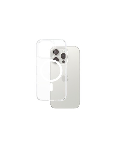 PanzerGlass PG HardC White MagS iPhone 16Pro 6.3Inch funda para teléfono móvil Transparente