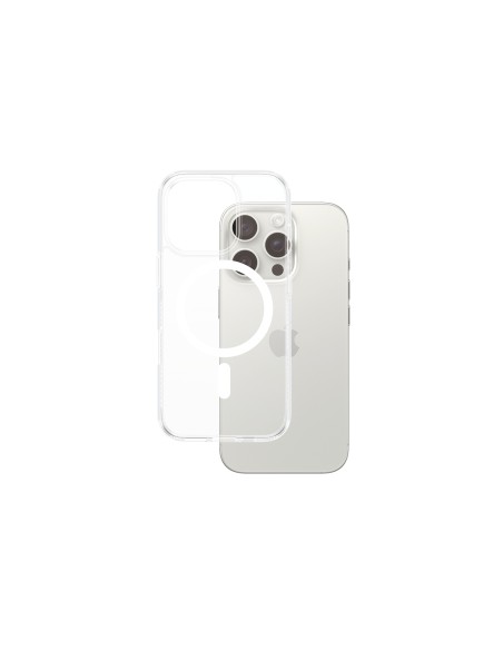 PanzerGlass PG HardC White MagS iPhone 16Pro 6.3Inch funda para teléfono móvil Transparente