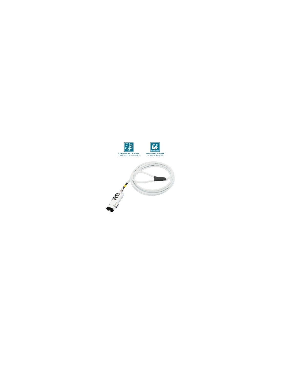 Mobilis 001330 cable antirrobo Blanco 1,8 m
