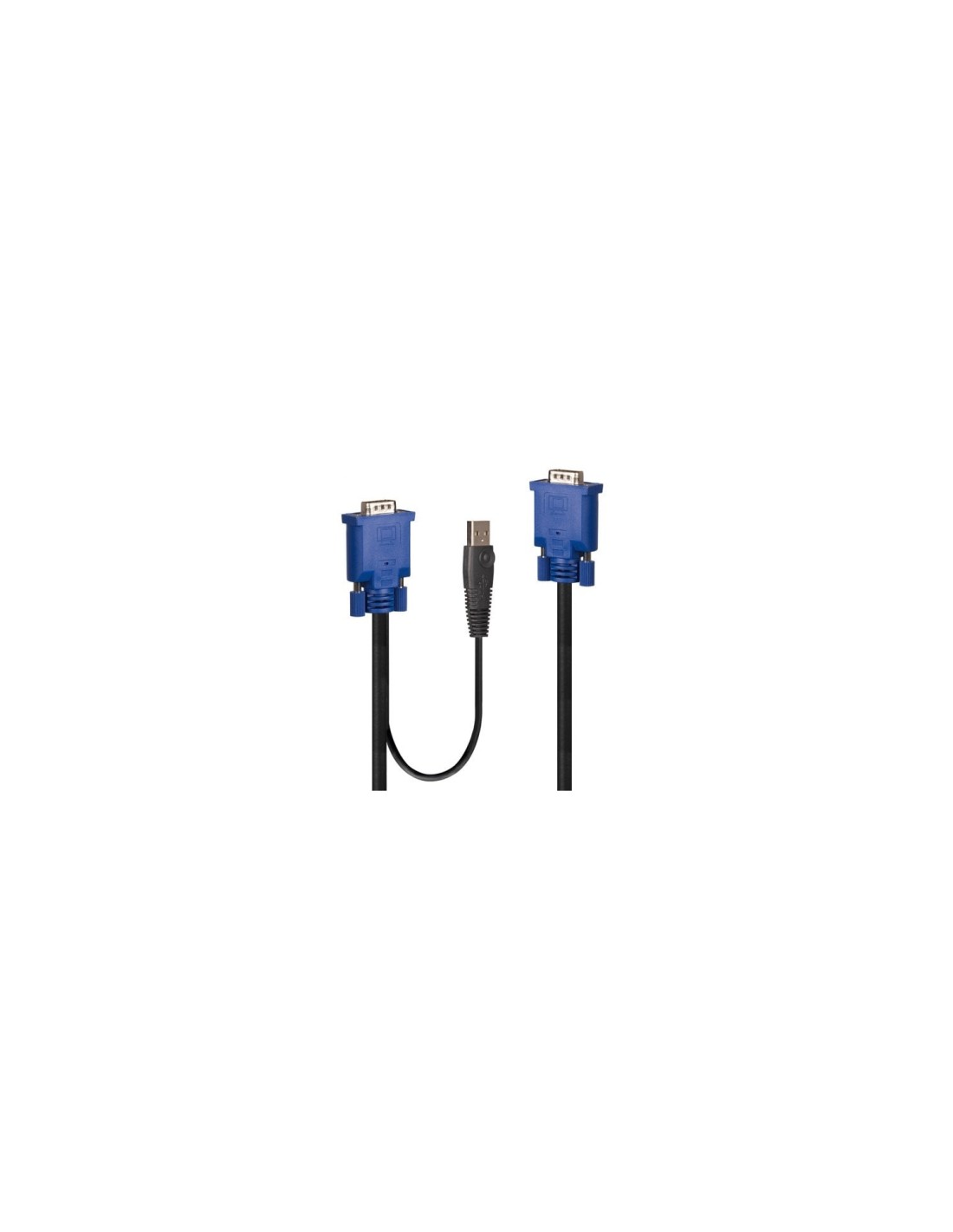 Lindy 32187 cable para video, teclado y ratón (kvm) Negro, Azul 3 m