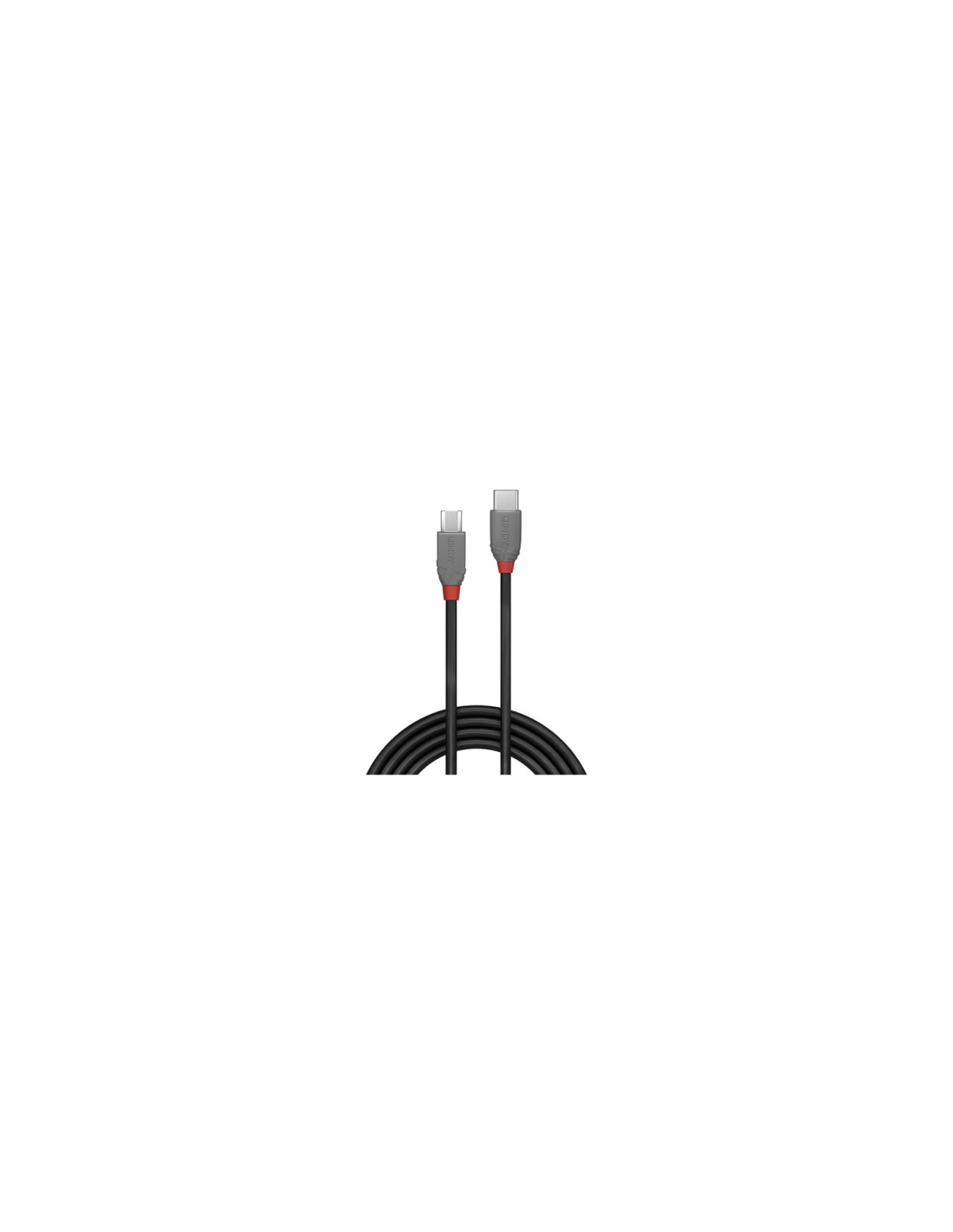 Lindy 36892 cable USB USB 2.0 2 m USB C Micro-USB B Negro, Gris