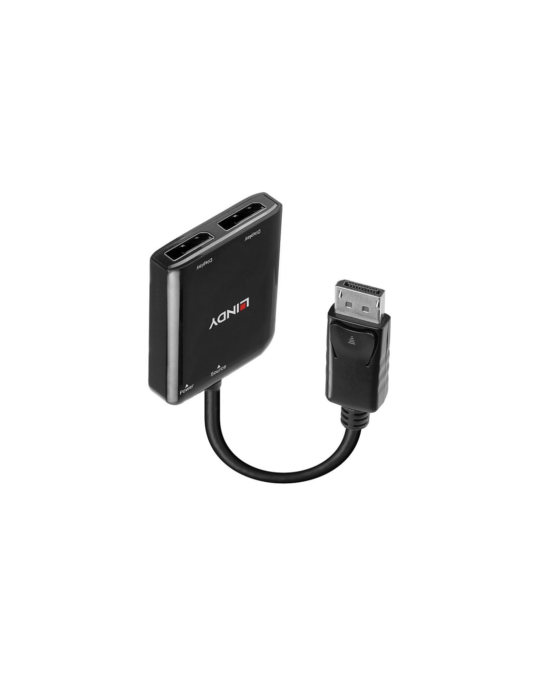 Lindy 38430 hub de interfaz DisplayPort 21600 Mbit/s Negro