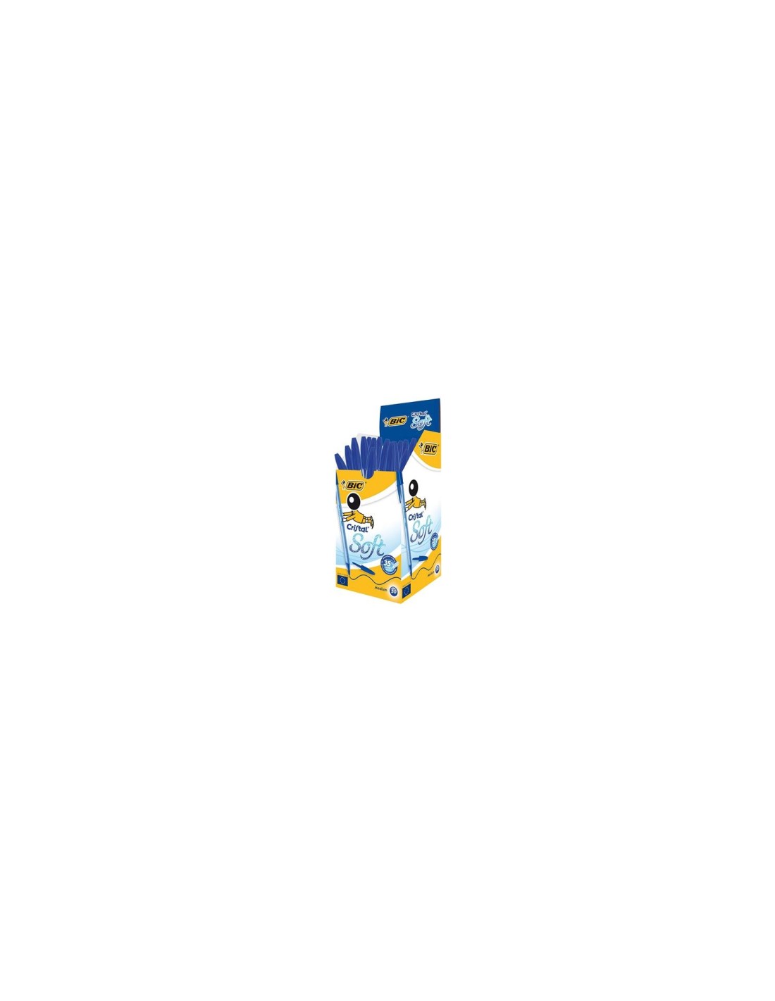 BIC Cristal Soft Azul Bolígrafo Medio 50 pieza(s)
