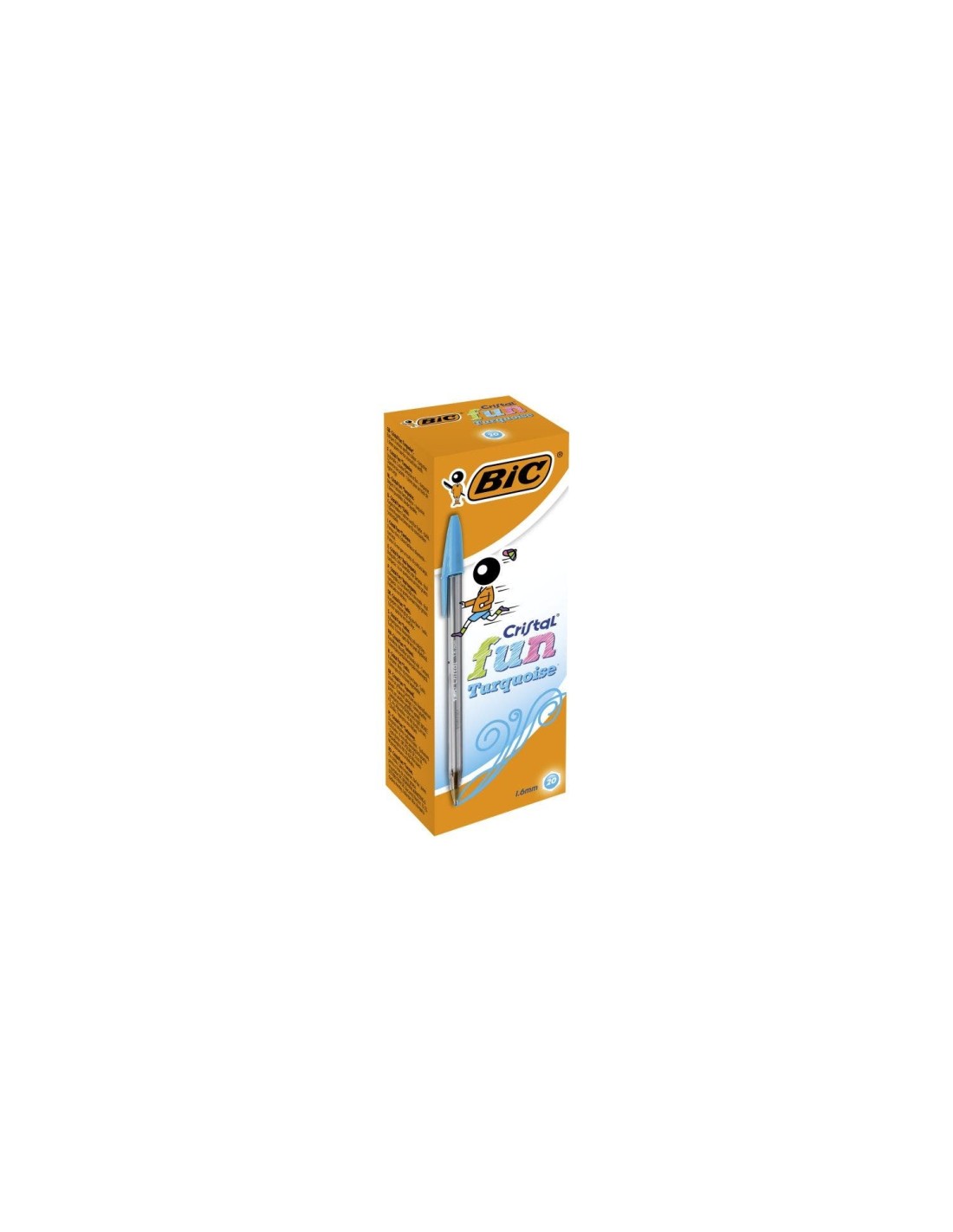 BIC Cristal Fun Turquesa Bolígrafo 20 pieza(s)