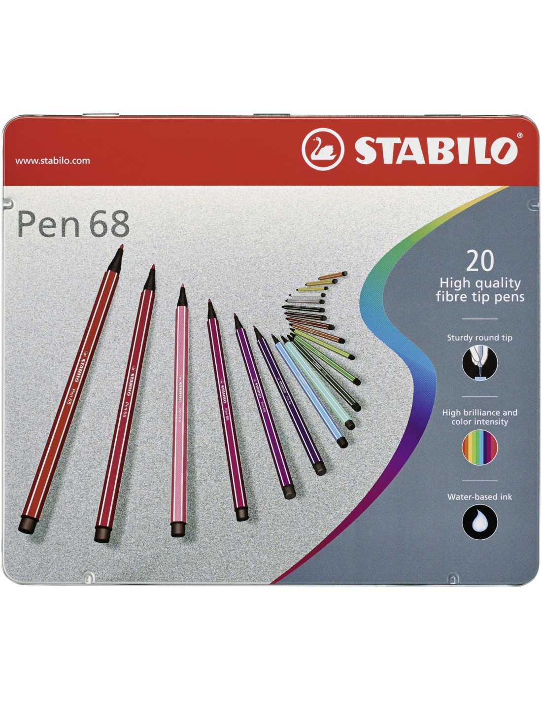 STABILO Pen 68 rotulador Multicolor 20 pieza(s)