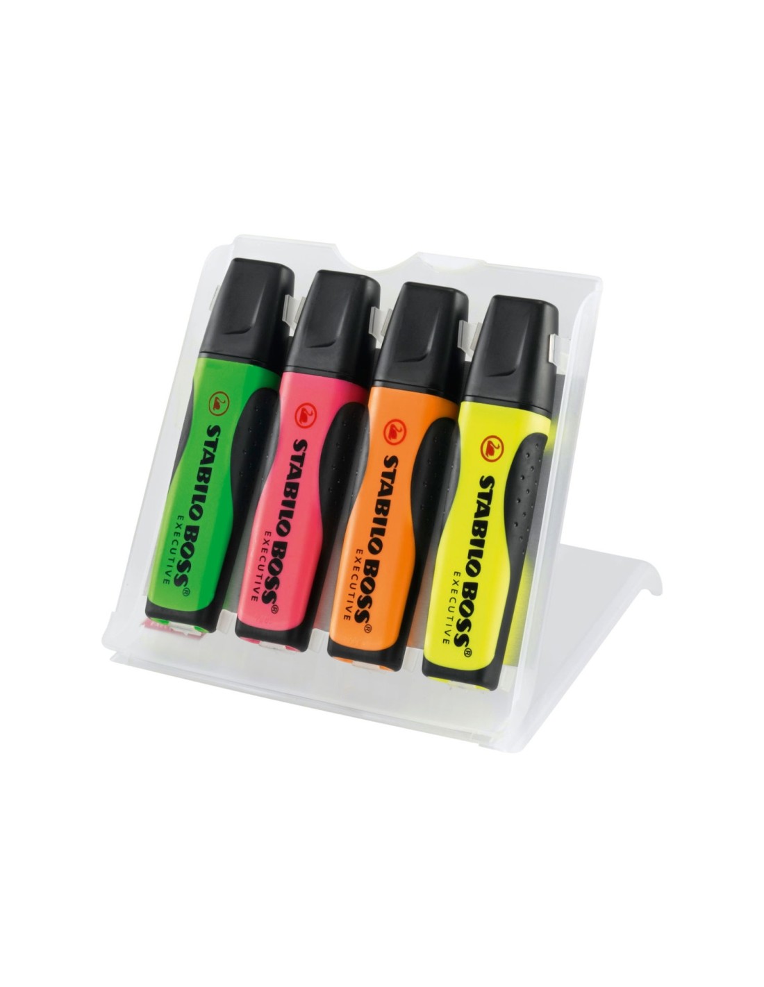 STABILO BOSS Executive marcador 4 pieza(s) Punta de cincel Verde, Naranja, Rosa, Amarillo
