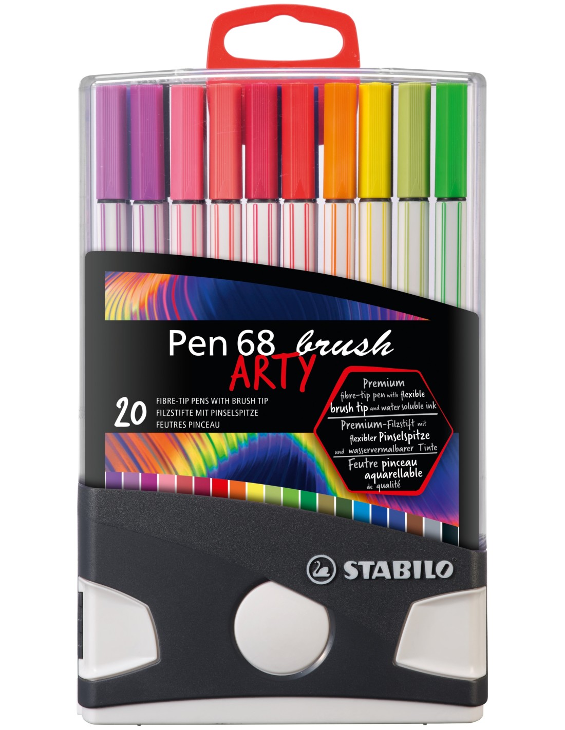 STABILO Pen 68 brush ARTY rotulador Colores surtidos 20 pieza(s)