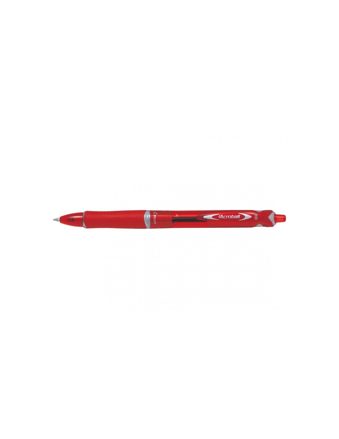 Pilot Acroball Rojo Bolígrafo de punta retráctil con pulsador Medio