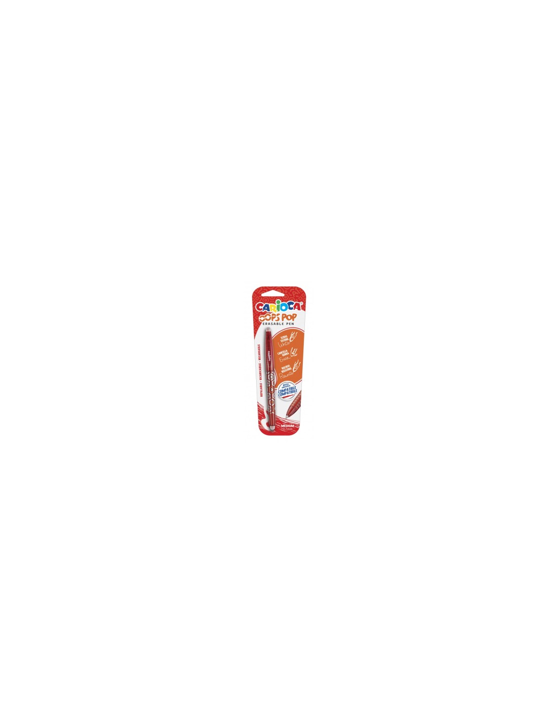 Carioca 41044/03 bolígrafo de gel Bolígrafo de gel con tapa Rojo 1 pieza(s)