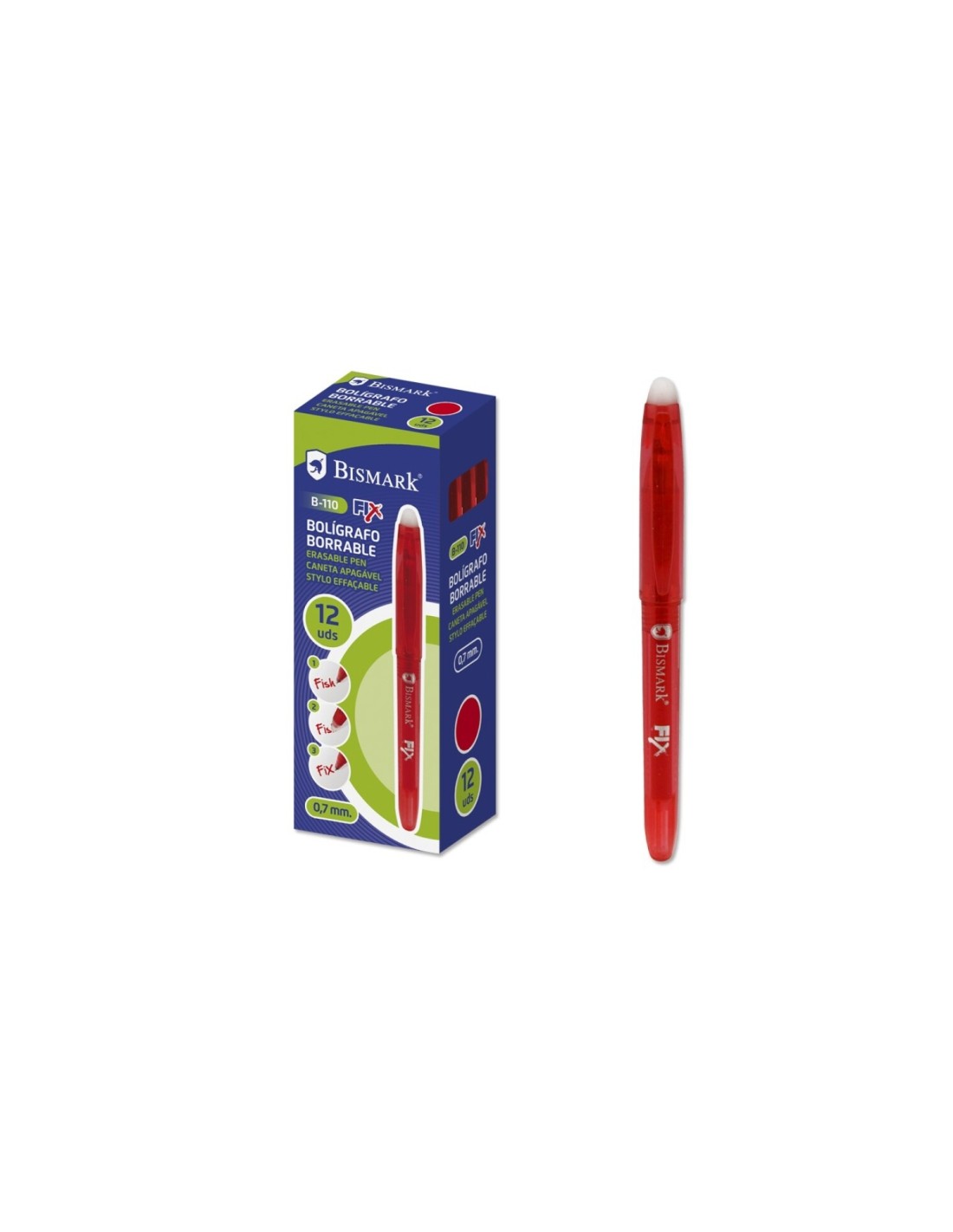 Bismark 327530 bolígrafo Rojo 12 pieza(s)