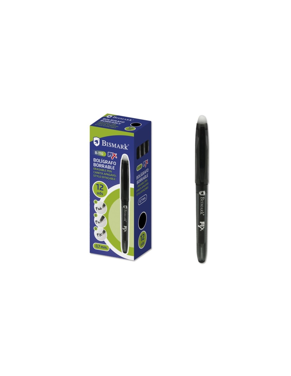 Bismark 327536 bolígrafo Negro 12 pieza(s)