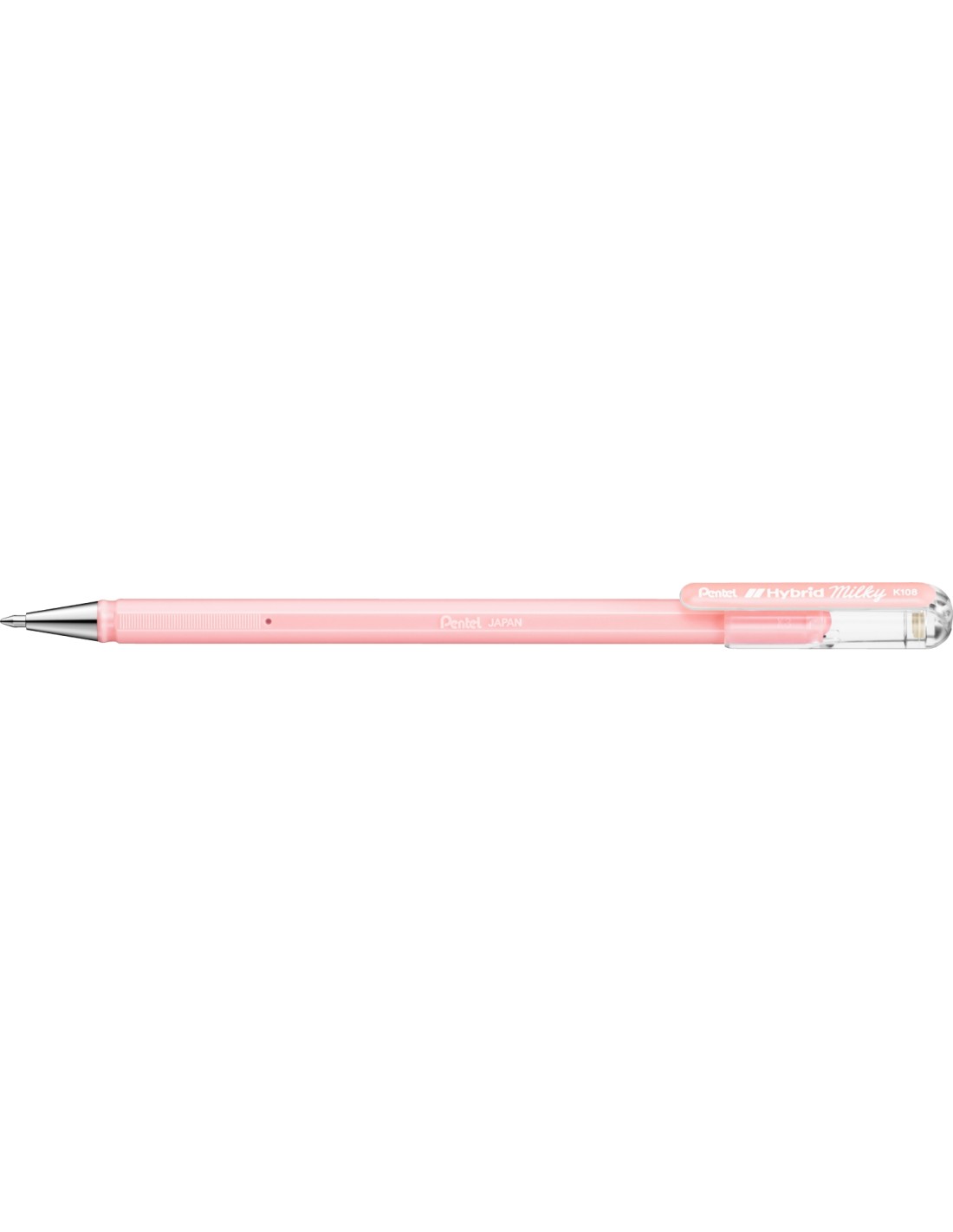 Pentel Hybrid Milky Bolígrafo de gel con tapa Rosa 12 pieza(s)
