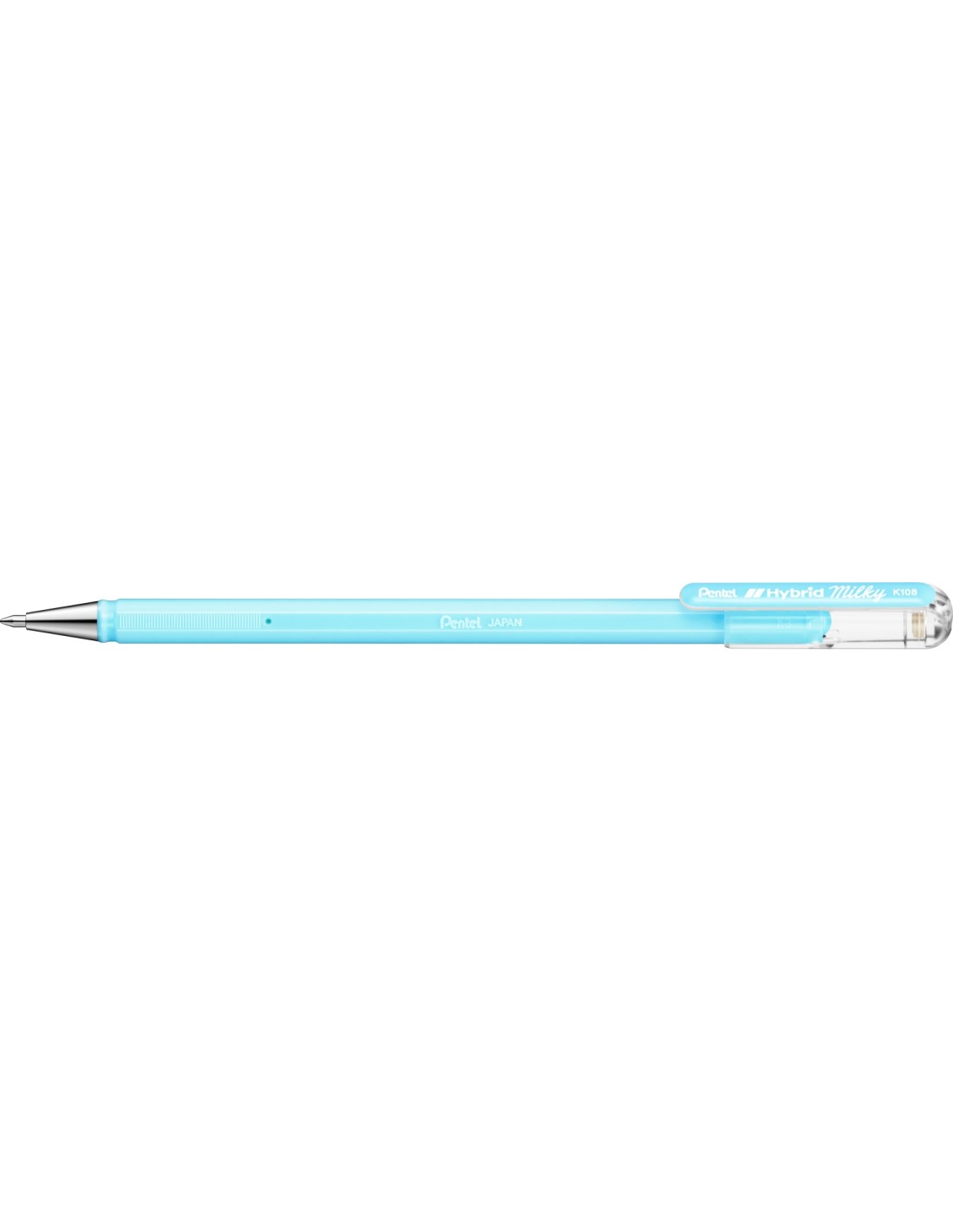 Pentel Hybrid Milky Bolígrafo de gel con tapa Azul 12 pieza(s)