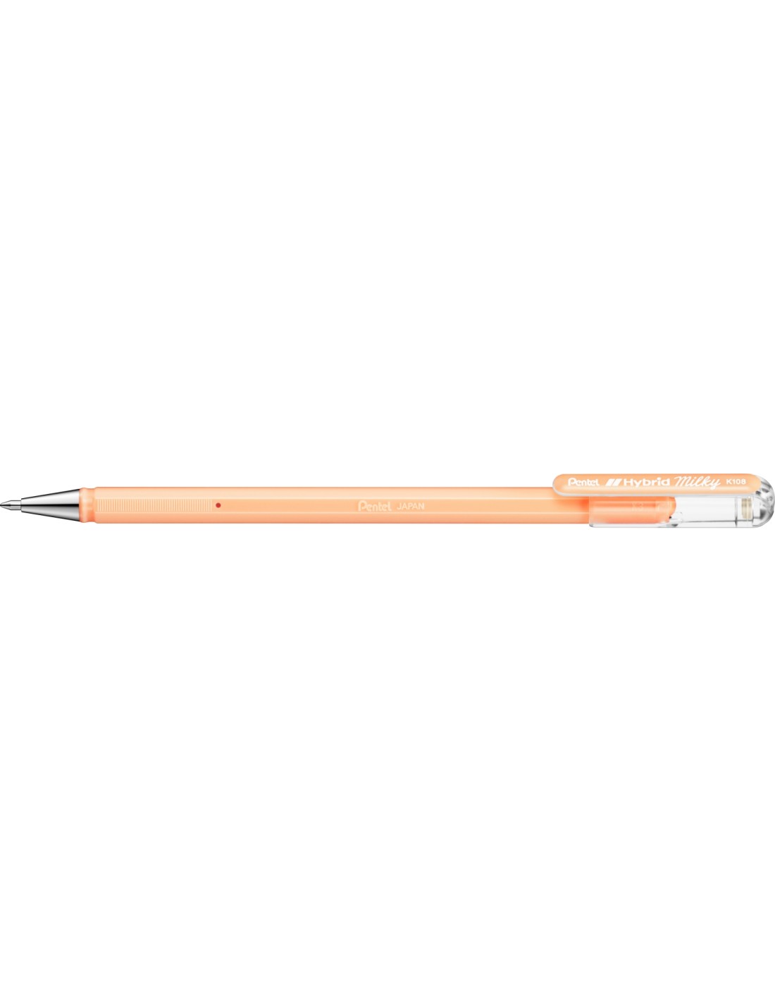 Pentel Hybrid Milky Bolígrafo de gel con tapa Naranja 12 pieza(s)