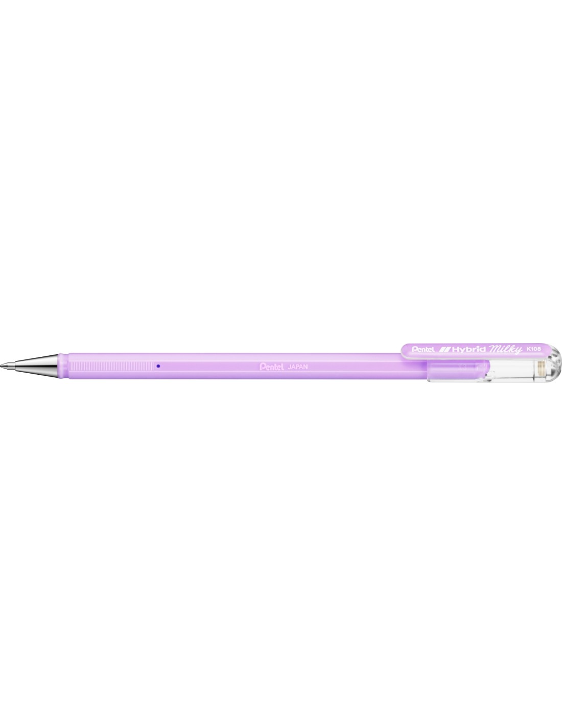Pentel Hybrid Milky Bolígrafo de gel con tapa Violeta 12 pieza(s)