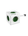 Allocacoc PowerCube Extended base múltiple 1,5 m 5 salidas AC Interior Verde, Blanco
