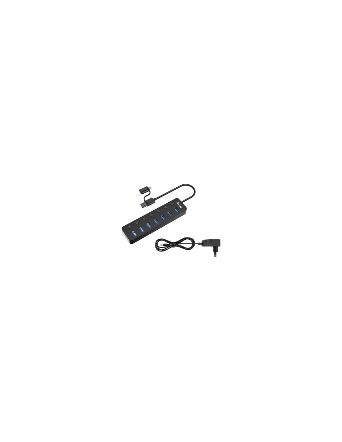 Equip 128965 hub de interfaz USB 3.2 Gen 1 (3.1 Gen 1) Type-A 5000 Mbit/s Negro