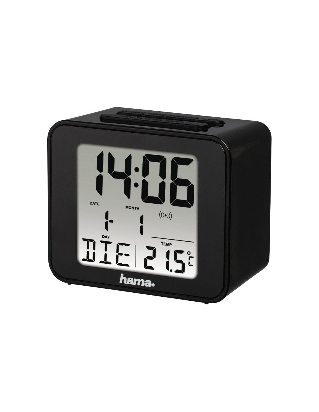 Hama Cube Reloj despertador digital Negro