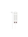 Hama 00223163 base múltiple 2 m 10 salidas AC Interior Blanco