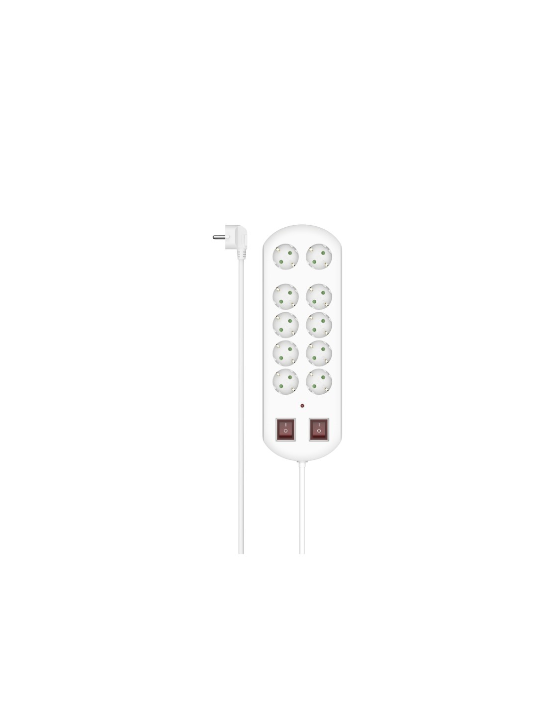 Hama 00223163 base múltiple 2 m 10 salidas AC Interior Blanco