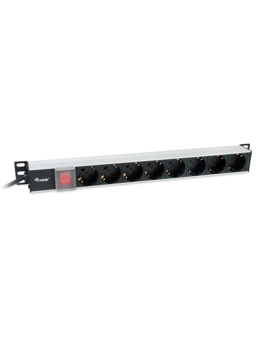 Equip 333308 unidad de distribución de energía (PDU) 8 salidas AC 1U Negro, Plata