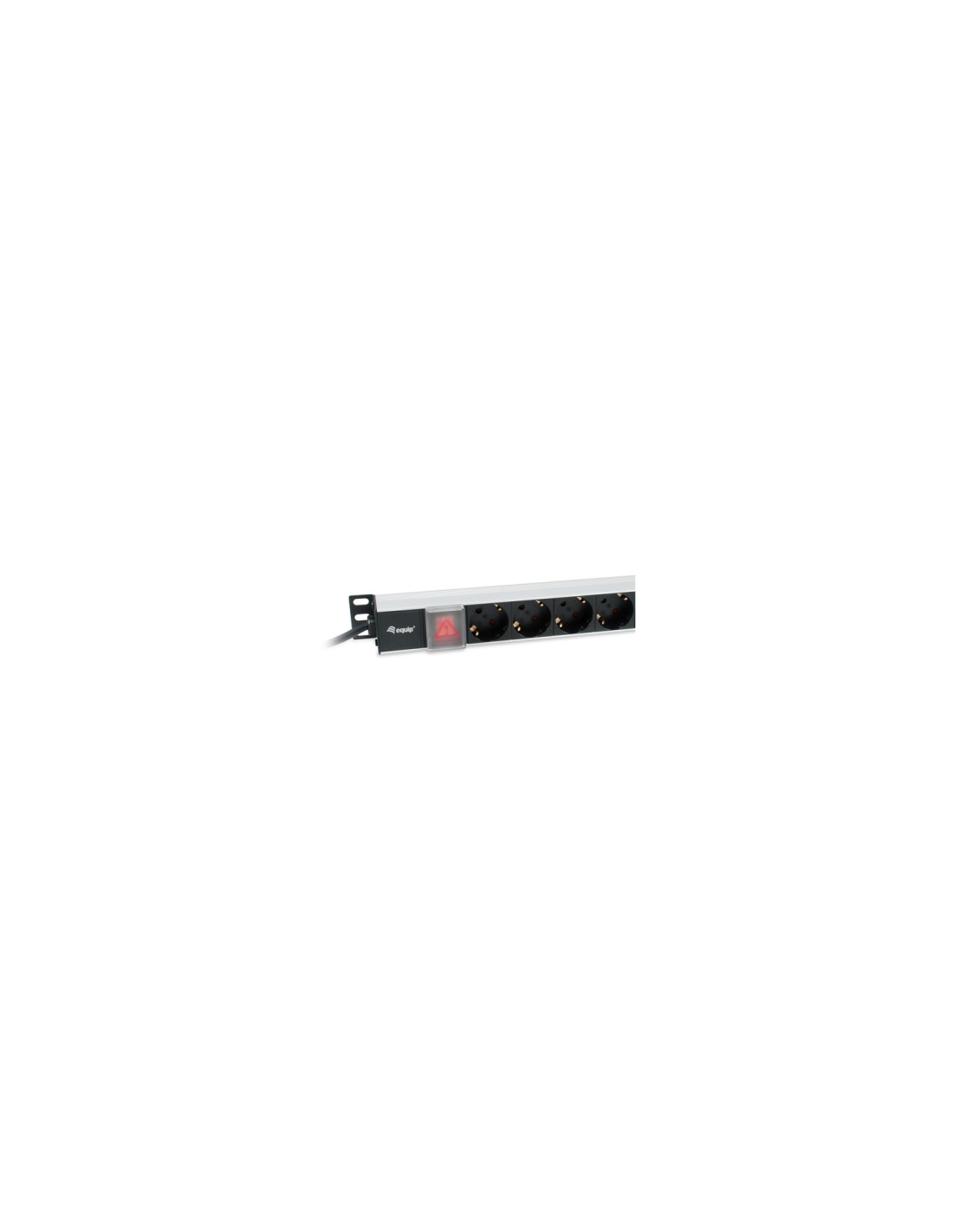 Equip 333308 unidad de distribución de energía (PDU) 8 salidas AC 1U Negro, Plata