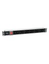 Equip 333318 unidad de distribución de energía (PDU) 12 salidas AC 1U Negro, Plata