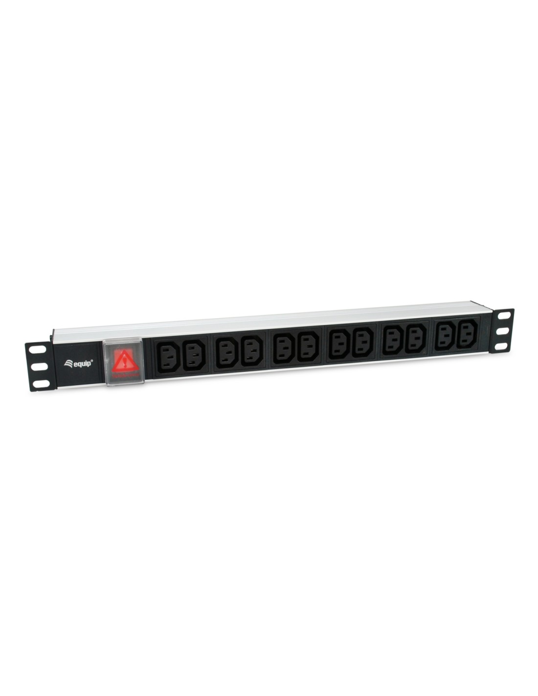 Equip 333318 unidad de distribución de energía (PDU) 12 salidas AC 1U Negro, Plata