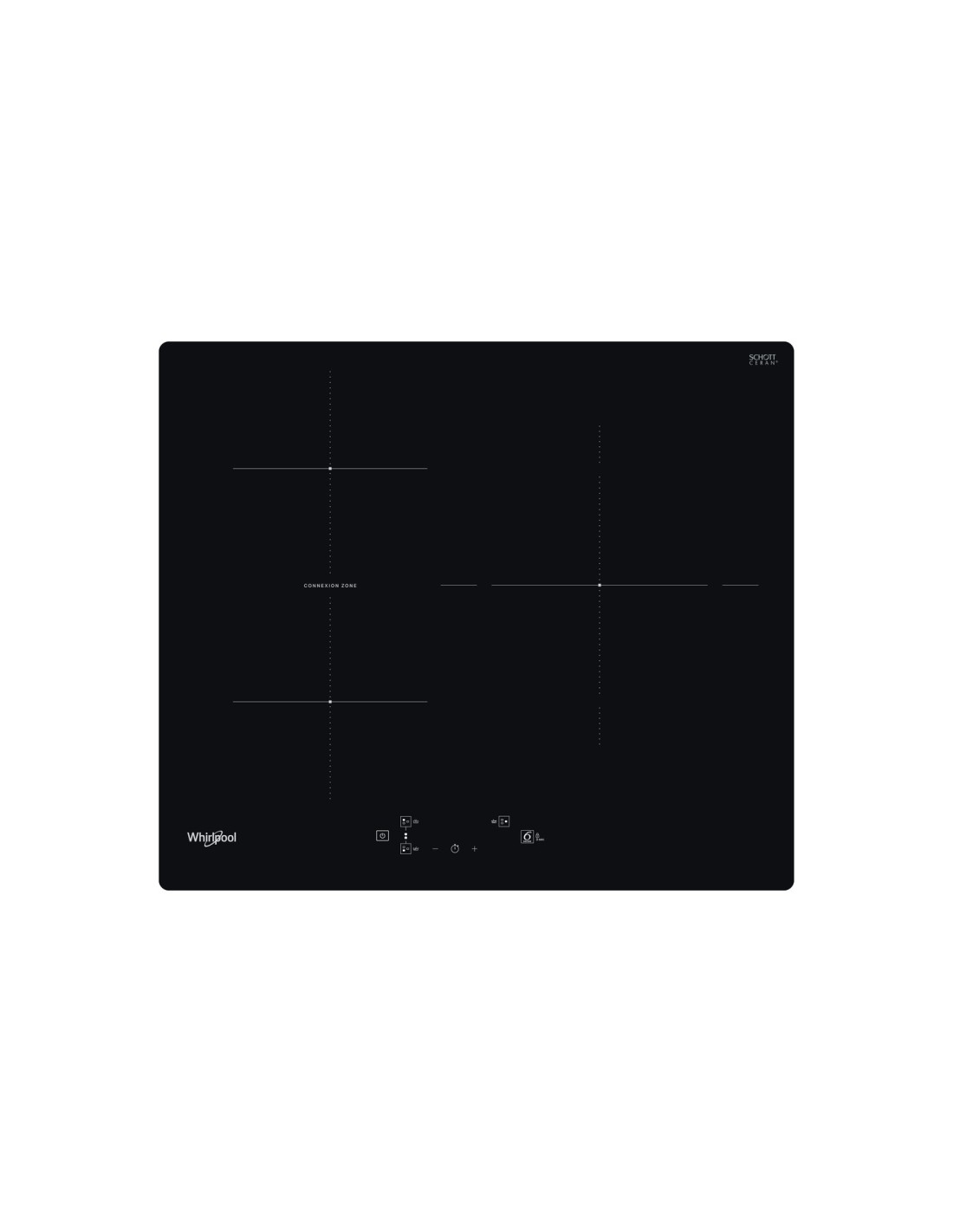 Whirlpool WB Q4860 NE hobs Negro Integrado 59 cm Con placa de inducción 3 zona(s)
