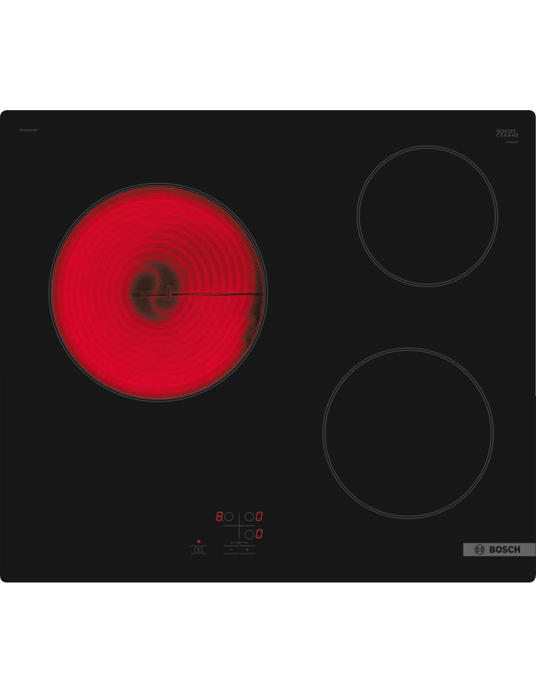 Bosch Serie 2 PKM61RAA8E hobs Negro Integrado 60 cm Cerámico 3 zona(s)