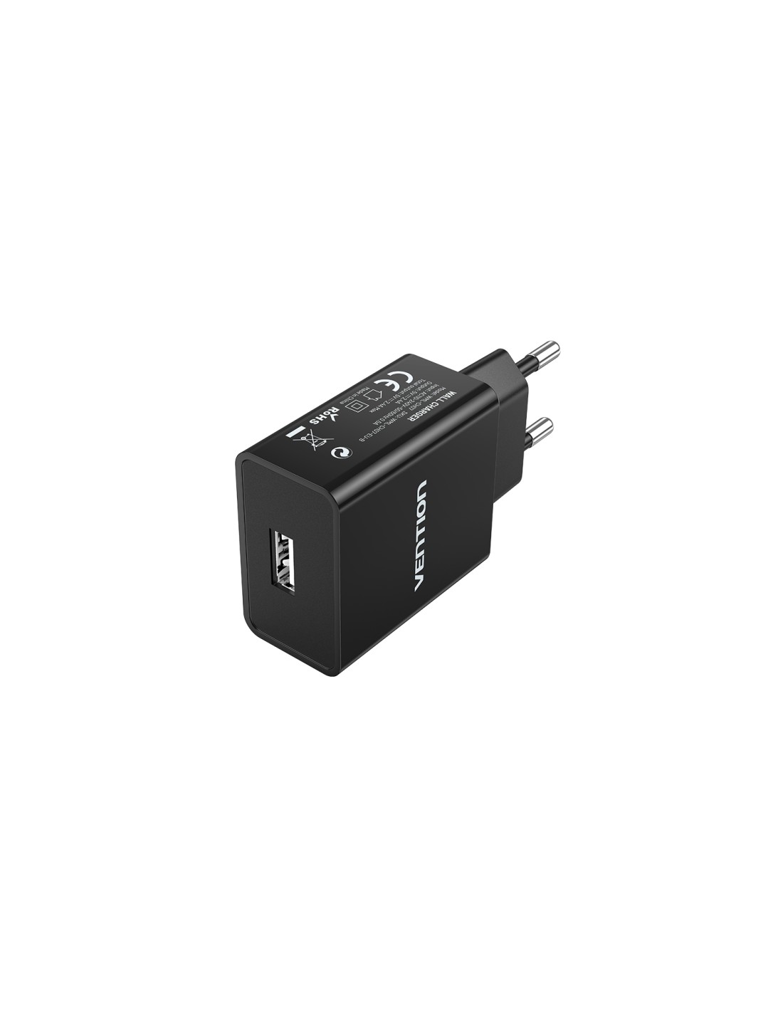 Vention Cargador de Pared WML-CH07-EU-B/ 1xUSB/ 12W