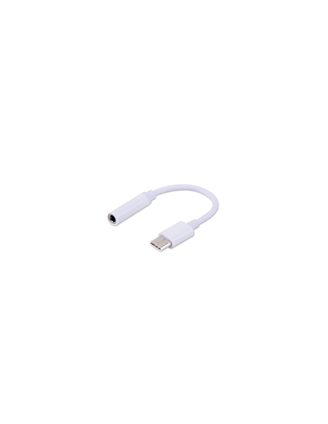 Savio AK-35 mobile phone cable White 0.12 m USB C 3.5mm cable de teléfono móvil Blanco 0,12 m 3,5mm