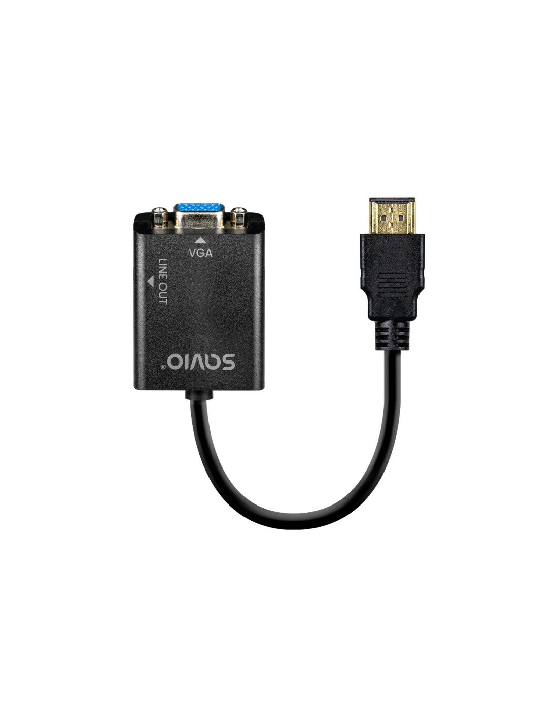 Savio AK-76 adaptador de cable de vídeo Negro