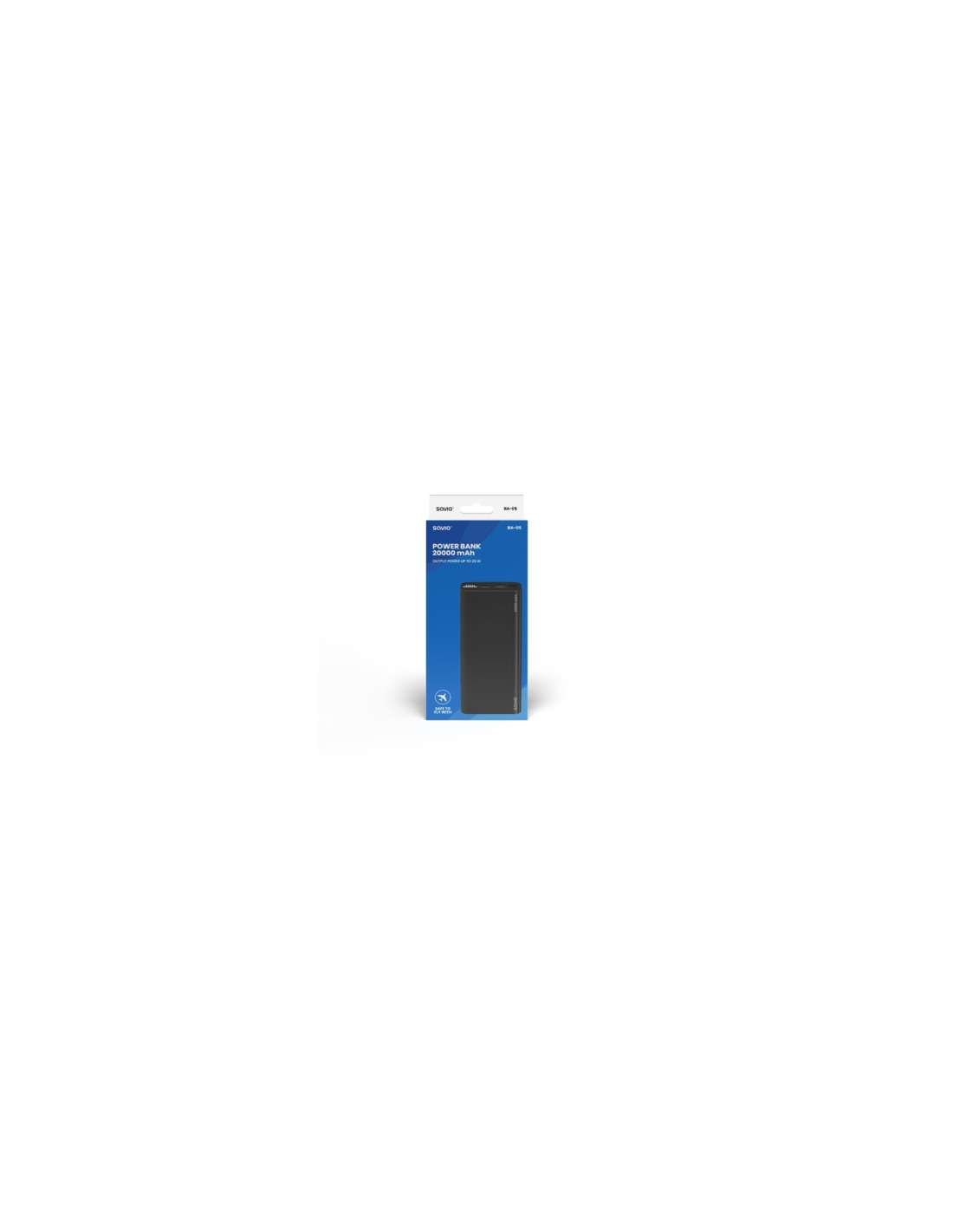 Savio power bank BA-05 20000 mAh czarny Polímero de litio Negro