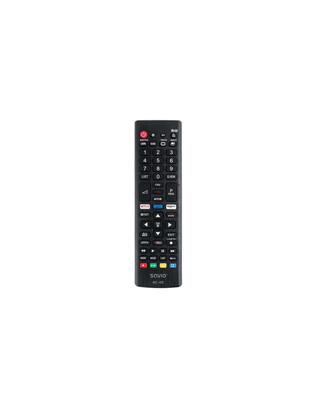Savio RC-05 do TV LG mando a distancia IR inalámbrico TV, Universal Botones