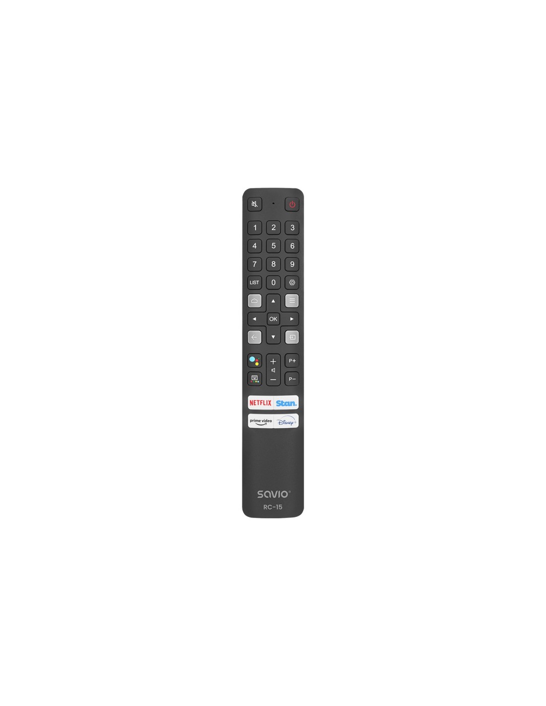 Savio RC-15 universal remote control/replacement for TCL SMART TV mando a distancia IR inalámbrico Botones