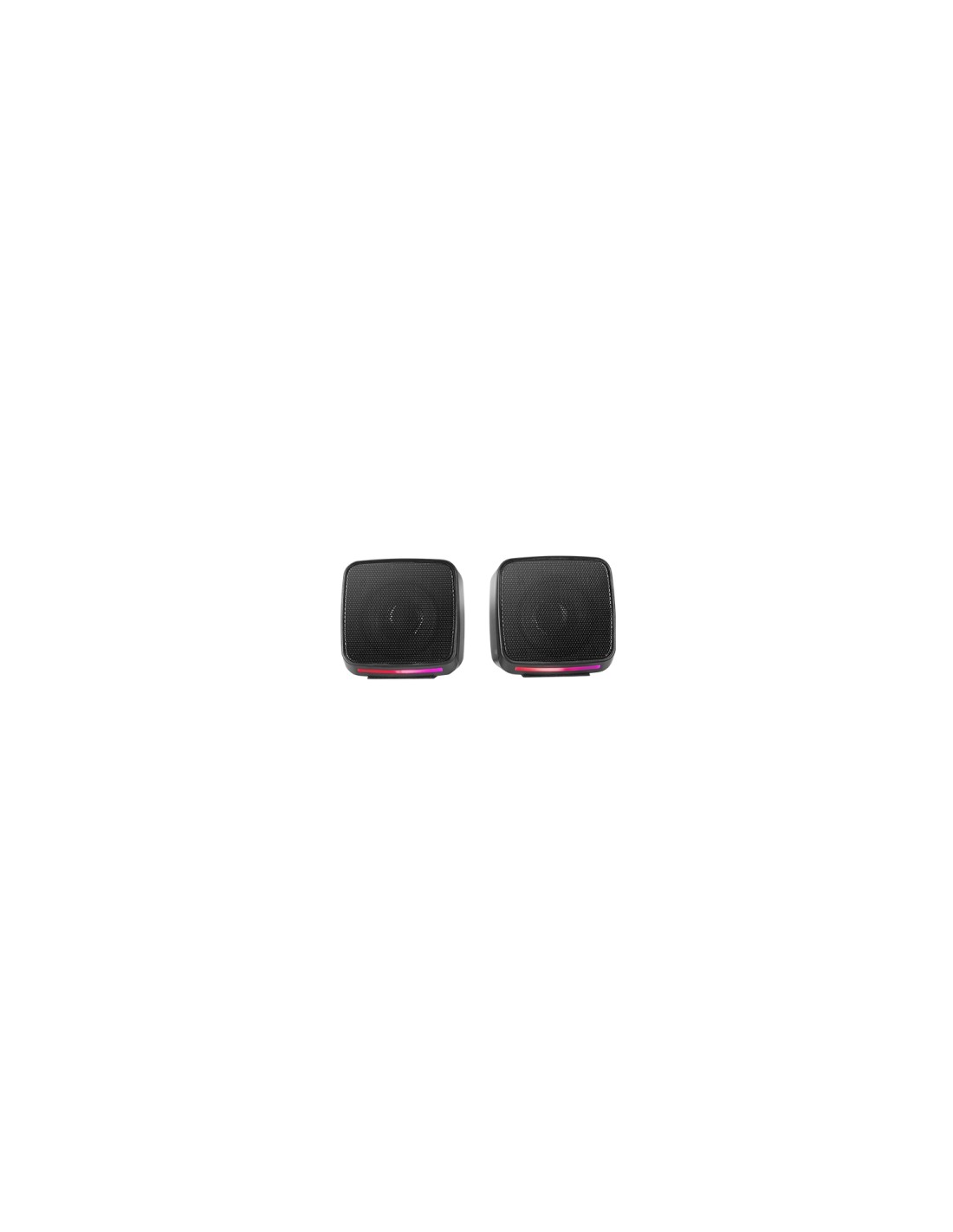 Mars Gaming MS-PRO, Altavoces Compactos 10W, Iluminación RGB Flow Dinámica, Altavoz PC con Caja de Control y Entrada Jack 3.5mm,