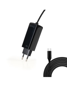 TooQ Cargador de portátil GAN USB-C PD 45W, Negro