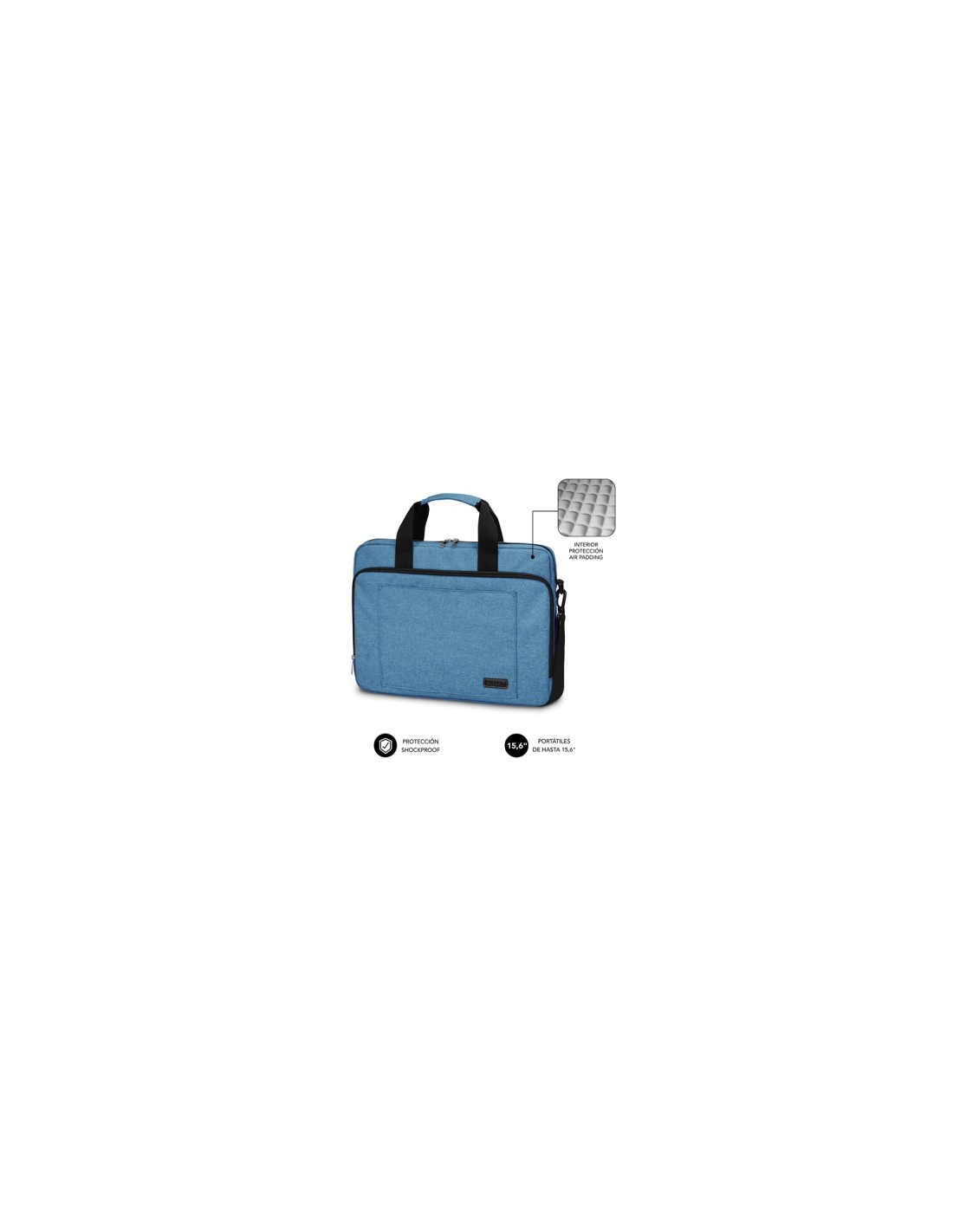 SUBBLIM Maletín Ordenador Air Padding Laptop bag 15,6" Azul