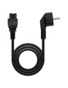 Nanocable Cable de Alimentación Trébol, CEE7 acodado/M-C5/H, Negro, 3 m