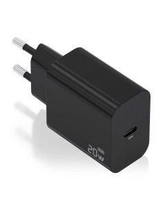 AISENS Cargador GaN 20W, 1xUSB-C PD3.0, Negro