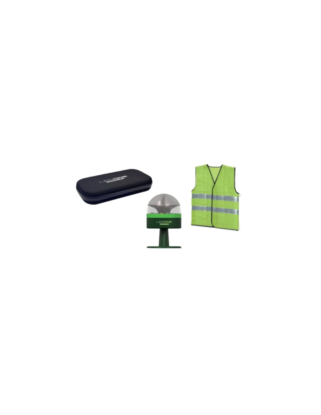 Erum Vial Kit de Emergencia Baliza Luminosa V16 Geolocalizada DGT Chaleco Estuche