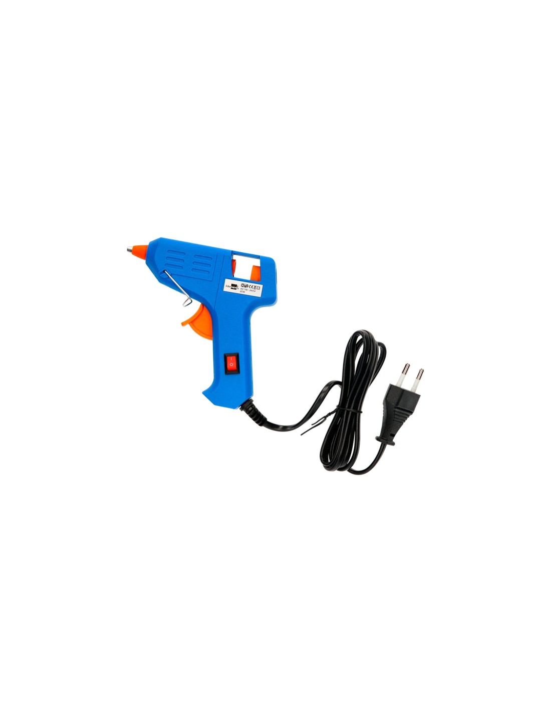 Pistola termofusible mini liderpapel de 25w con gatillo dispensador y 2 barras de repuesto de 7 mm diametro x 100 mm