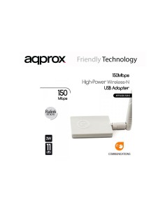 ADAPTADOR WIFI USB APPROX 150MBS 7DBI APPUSB150H3