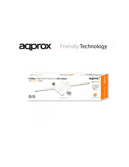 ADAPTADOR WIFI USB APPROX 150MBS 7DBI APPUSB150H3